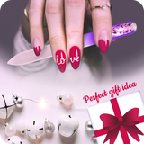 Glass Nail File In Case - Coral Red