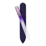 3D Glass Nail File In Velvet Pouch - Lavender