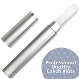 Glass Nail File In Case - Pearl Silver