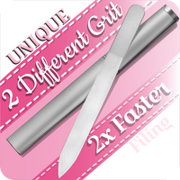 Glass Nail File In Case - Pearl Silver